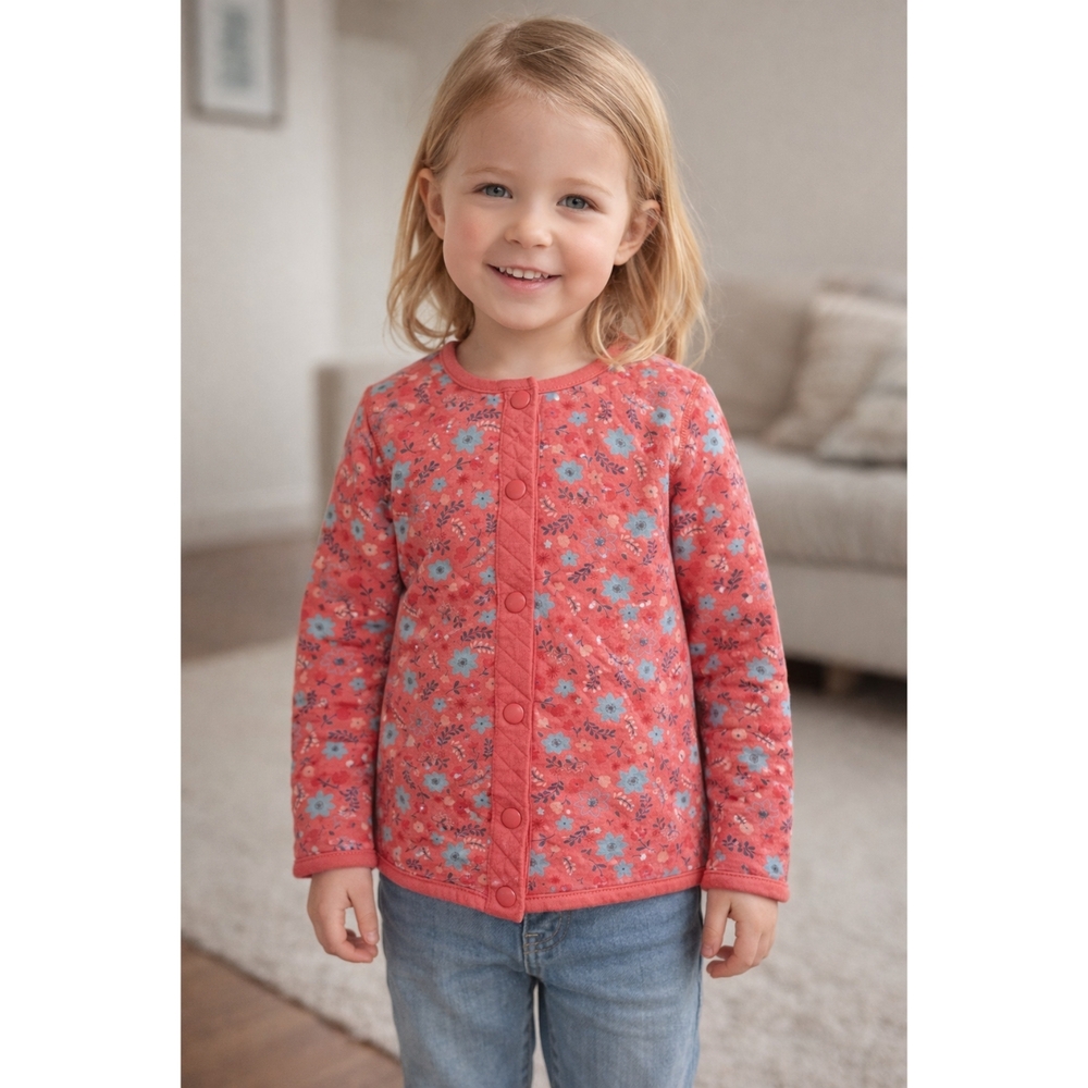 2/30 Sergent Major Floral Print Quilted Jacket